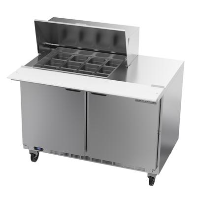 Beverage Air SPE48HC-12M 48" Sandwich/Salad Prep Table w/ Refrigerated Base, 115v, Stainless Steel