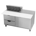 Beverage Air SPED60HC-08C-2 60" Sandwich/Salad Prep Table w/ Refrigerated Base, 115v, Stainless Steel