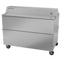 Beverage Air STF58HC-1-S Milk Cooler w/ Top & Side Access - (1024) Half Pint Carton Capacity, 115v, Dual Access, Central Floor Drain, Silver