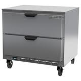 Beverage Air UCRD36AHC-2 Hydrocarbon Series 36" W Undercounter Refrigerator w/ (1) Section & (2) Drawers, 115v, Stainless Steel