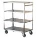 Lakeside 445 Queen Mary Cart - 4 Levels, 500 lb. Capacity, Stainless, Flat Edges, 500-lb. Capacity, 4 Shelves, Stainless Steel