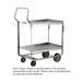 Lakeside 4544 2 Level Stainless Utility Cart w/ 700 lb Capacity, Raised Ledges, Silver