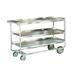 Lakeside 759 Handler 3 Level Stainless Utility Cart w/ 700 lb Capacity, Raised Ledges, Silver