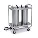 Lakeside 8206 35 1/2" Heated Mobile Dish Dispenser w/ (2) Columns - Stainless, 120v, Silver