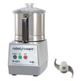 Robot Coupe R401B Cutter Commercial Mixer w/ 4 1/2 qt Stainless Bowl, Smooth Edge S Blade & 1 Speed, 4.5 Liter, Stainless Steel
