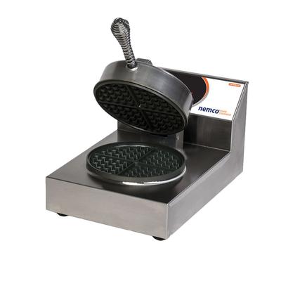 Nemco 7000A-S Single Classic American Commercial Waffle Maker w/ Cast Aluminum Grids, 890W, Makes 20 Waffles/Hr., 120V, Stainless Steel