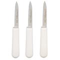 Dexter Russell S104SC-3 SANI-SAFE 3 1/4" Paring Knife Set w/ Polypropylene White handle, Carbon Steel, Set of 3