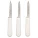 Dexter Russell S104SC-3 SANI-SAFE 3 1/4" Paring Knife Set w/ Polypropylene White handle, Carbon Steel, Set of 3