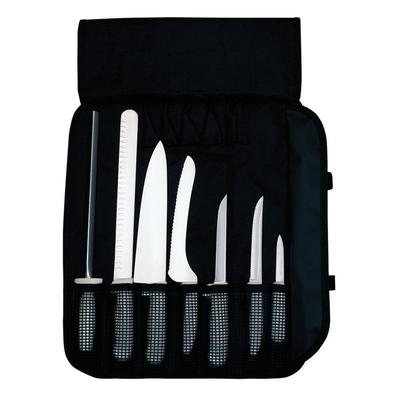 Dexter Russell SSCC-7 SANI-SAFE 7 Piece Cutlery Set w/ Polypropylene White Handle, Carbon Steel