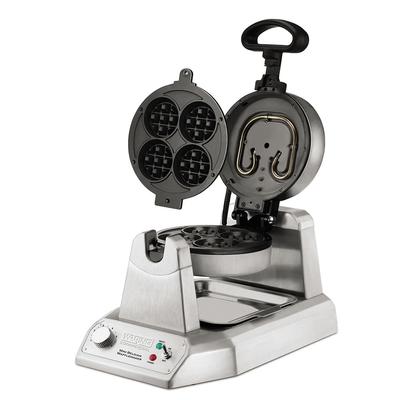 Waring WMB400X Single Mini Belgian Commercial Waffle Maker w/ Cast Aluminum Grids, 1200W, 120 V
