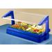 Cambro BBR720186 73 7/8" Cold Food Bar - (5) Pan Capacity, Table Top, Navy Blue, with Sneeze Guard