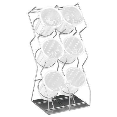 Cal-Mil 1025-6-13 6 Hole Vertical Wire Silverware Display, 9 1/2 x 8 x 20" H, Black