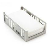Cal-Mil 1606-55 Squared Napkin Holder, 9 1/4 x 5 1/4 x 2 1/2", Stainless, Stainless Steel