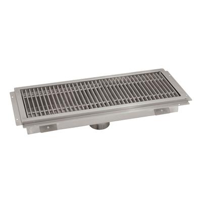 Advance Tabco FTG-1242 Floor Trough - Removable Strainer Basket, 12" x 42" x 4", 14 ga 304 Stainless, Stainless Steel