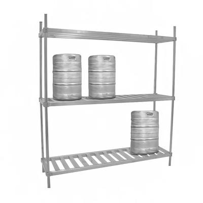 Advance Tabco KR-60-X (3) Level Keg Rack w/ (6) Keg Capacity, 60" x 20" x 76", Silver