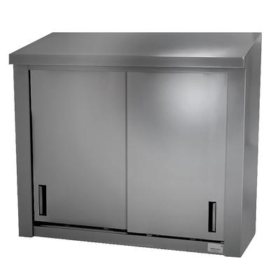 Advance Tabco WCS-15-48 48" Solid Wall Mounted Shelving Cabinet, 18/430 Stainless Steel, Enclosed Design, Silver