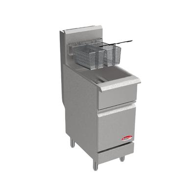 Bakemax BAKEL70 Commercial Gas Fryer - 70 lb Vat, Floor Model, Liquid Propane, Stainless Steel, Gas Type: LP