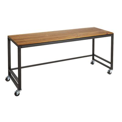 Cal-Mil 22340-72-99 Madera Merchandising Table w/ Rustic Pine Top & Metal Frame - 72