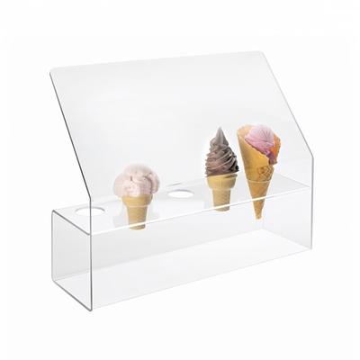 Cal-Mil 297 4 Section Ice Cream Cone Holder - Acrylic, Clear