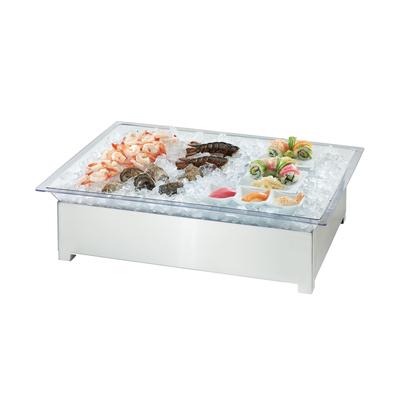 Cal-Mil 3033-55 Rectangular Cooling Tub - 20 1/2"L x 20 1/2"W x 8 1/2"H, Stainless, White