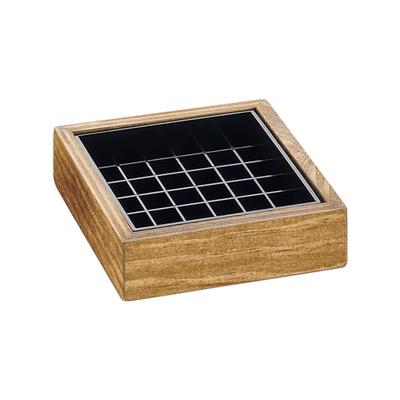 Cal-Mil 330-4-99 4" Square Drip Tray, Reclaimed Wood, Brown