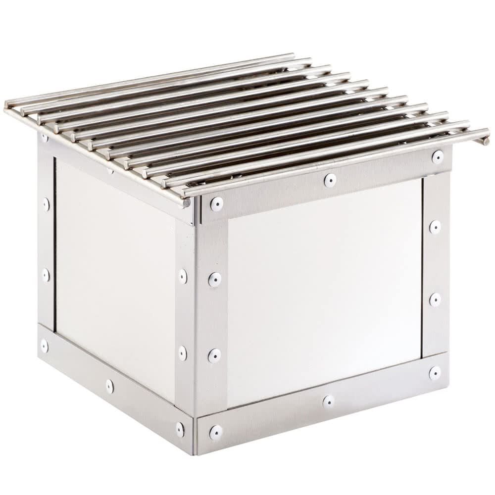 Cal-Mil 3407-55 12" Square Chafer Grill w/ Fuel Holder, Stainless, 12" x 12", Silver