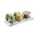 Cal-Mil 3492-4-15 (3) Compartment Bar Garnish Tray - Lift Off Lid, Silver