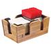 Cal-Mil 3499-99 Wood Bar Organizer w/ (3) Compartments, Brown