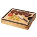 Cal-Mil 3683-99 Madera Carving Station Board - 22 1/2" x 18 1/4", Reclaimed Wood, Cut-Out Slot & Dropping Grooves, Beige