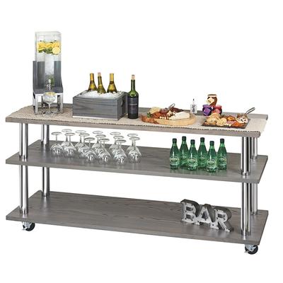 Cal-Mil 3698-4-83 Ashwood Beverage Serving Cart w/ (3) Shelves - 48