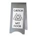 Cal-Mil 852-55 DoubleSided Wet Floor Sign - 11 7/8"W x 22"H, Stainless Steel, Double Sided, Bilingual