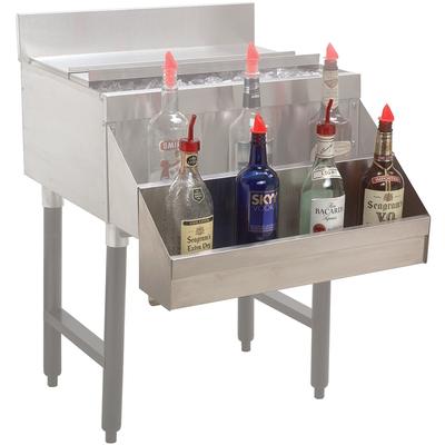 Advance Tabco SR-12H 12" Single Tier Add-On Bottle Rack w/ Keyhole, Stainless Steel