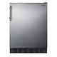 Summit CT66BK2SS 5 cu ft Undercounter Refrigerator & Freezer w/ Solid Door - Stainless, 115v, Silver