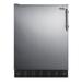 Summit FF708BLSSADALHD 23 5/8" Undercounter Refrigerator w/ (1) Section & (1) Door, 115v, Silver