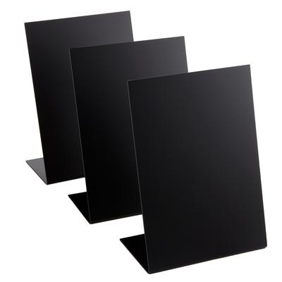 American Metalcraft TBABLA8 Tabletop Chalkboard - 2 7/8"L x 7/8"W x 2"H, Black, Stand-Alone