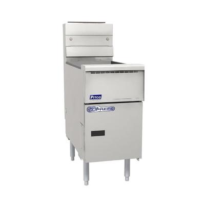 Pitco SSH55-2FD Solstice Supreme Commercial Gas Fryer - (2) 50 lb Vats, Floor Model, NG, Stainless Steel, Gas Type: NG