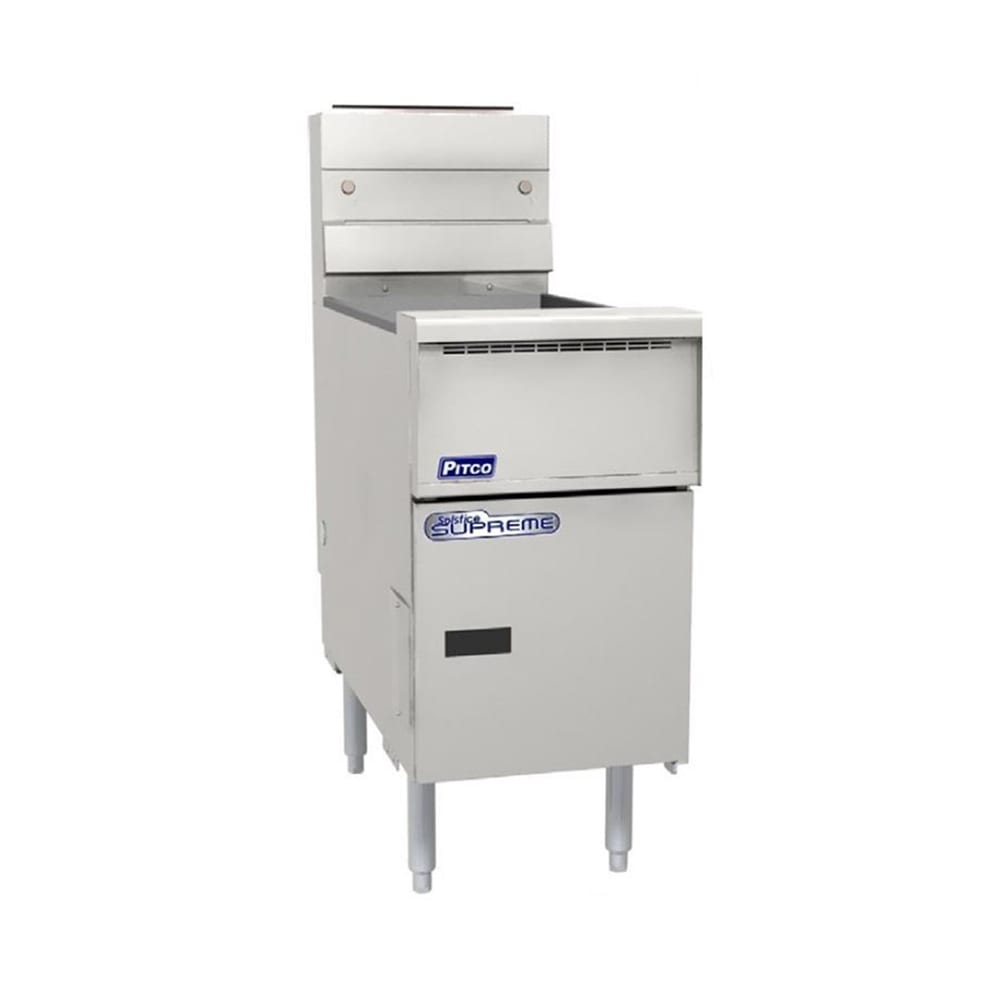 Pitco SSH55R-3FD LP Commercial Gas Fryer - (3) 50 lb Vats, Floor Model, LP, Stainless Steel, Gas Type: LP