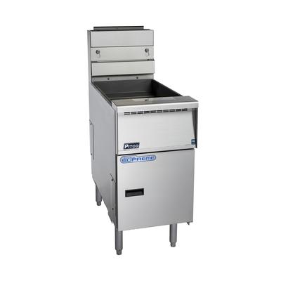 Pitco SSH75R LP Commercial Gas Fryer - 75 lb Vat, Floor Model, LP, Stainless Steel, Gas Type: LP