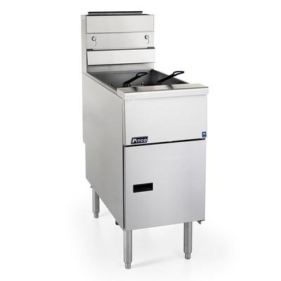 Pitco VF-35S Commercial Gas Fryer - (1) 35 lb Vat, Floor Model, Natural Gas, 70, 000 BTU, Stainless Steel, Gas Type: NG