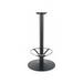 Royal Industries ROY RTB 143 37 1/2" Stand Up Table Base w/ Chrome Foot Rest & 22" Round Base, Black