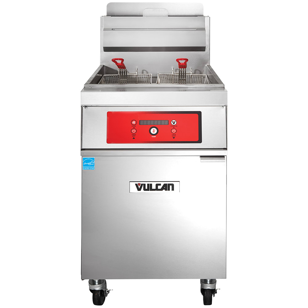 Vulcan 1TR65D NG Commercial Gas Fryer - 70 lb Vat, Floor Model, Natural Gas, Stainless Steel, Gas Type: NG
