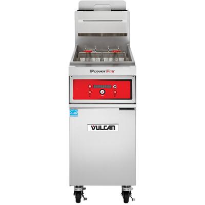 Vulcan 1VK45DF PowerFry5 Commercial Gas Fryer - (1) 50 lb Vat, Floor Model, Natural Gas, KleenScreen Filtration, 70, 000 BTU, Stainless Steel, Gas Type: NG