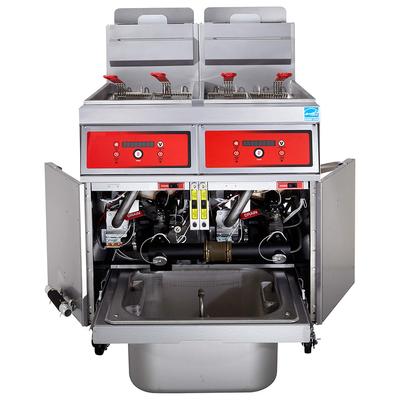 Vulcan 3VK65DF LP Commercial Gas Fryer - (3) 70 lb Vats, Floor Model, Liquid Propane, Stainless Steel, Gas Type: LP