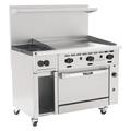 Vulcan 48C-2B36G 48" 2 Burner Commercial Gas Range w/ Griddle & Convection Oven, Natural Gas, 2 Burners, Stainless Steel