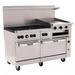 Vulcan 60SS-6B24GB 60" 6 Burner Commercial Gas Range w/ Griddle/Broiler & (2) Standard Ovens, Natural Gas, 6 Open Burners w/ Griddle Broiler, 2 Standard Ovens, Stainless Steel, Gas Type: NG