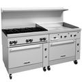 Vulcan 72CC-6B36G 72" 6 Burner Commercial Gas Range w/ Griddle & (2) Convection Ovens, Liquid Propane, 36" Griddle, Stainless Steel
