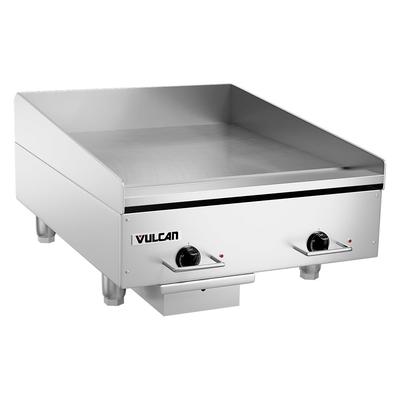 Vulcan HEG24E 208/3 24" Electric Commercial Griddle w/ Thermostatic Controls - 1/2" Steel Plate, 208v/3ph, 208 V, 3 ph, Stainless Steel