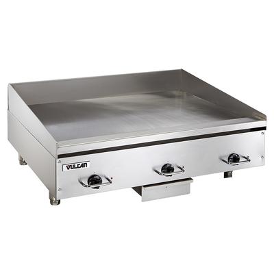 Vulcan HEG36E 240/1 36" Electric Commercial Griddle w/ Thermostatic Controls - 1/2" Steel Plate, 240v/1ph, 240 V, Stainless Steel