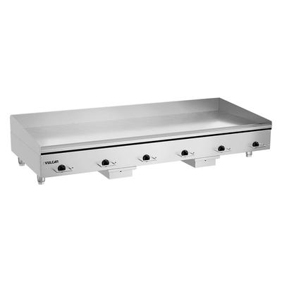 Vulcan HEG72E 208/1 72" Electric Commercial Griddle w/ Thermostatic Controls - 3/4" Steel Plate, 208v/1ph, 208 V, Stainless Steel