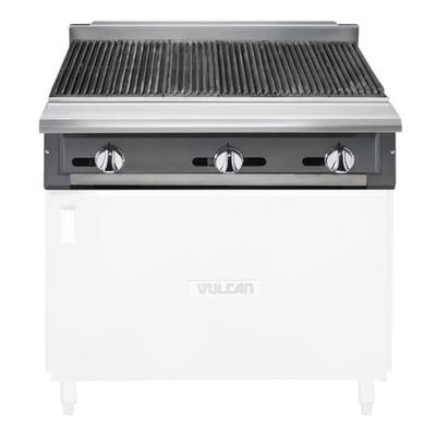 Vulcan VCBB36 36" Commercial Gas Range Charbroiler - Modular, Natural Gas, Radiant, 99,000 BTU, Stainless Steel, Gas Type: NG